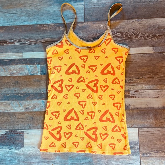 ZUMBA TANK TOP GOLD/ ORANGE “I HEART ZUMBA” XL - Picture 2 of 3
